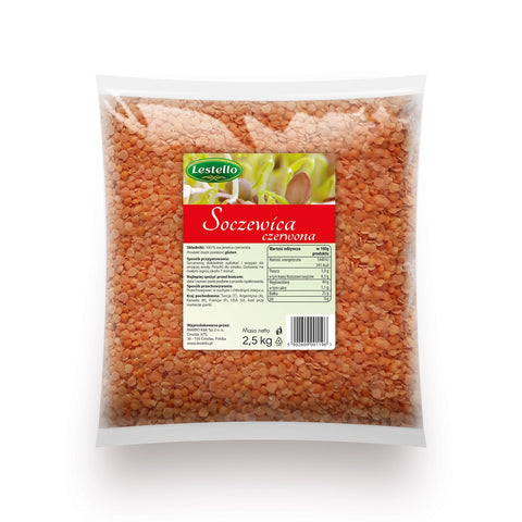 SOCZEWICA CZERWONA 2,5KG LESTELLO