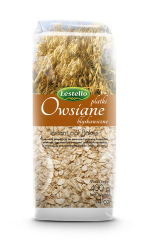 PŁATKI OWSIANE BŁYSKAWICZNE 400G LESTELLO