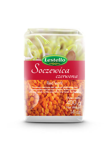 SOCZEWICA CZERWONA 400G LESTELLO