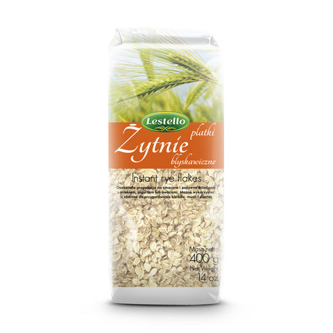 PŁATKI ŻYTNIE BŁYSKAWICZNE 400G LESTELLO