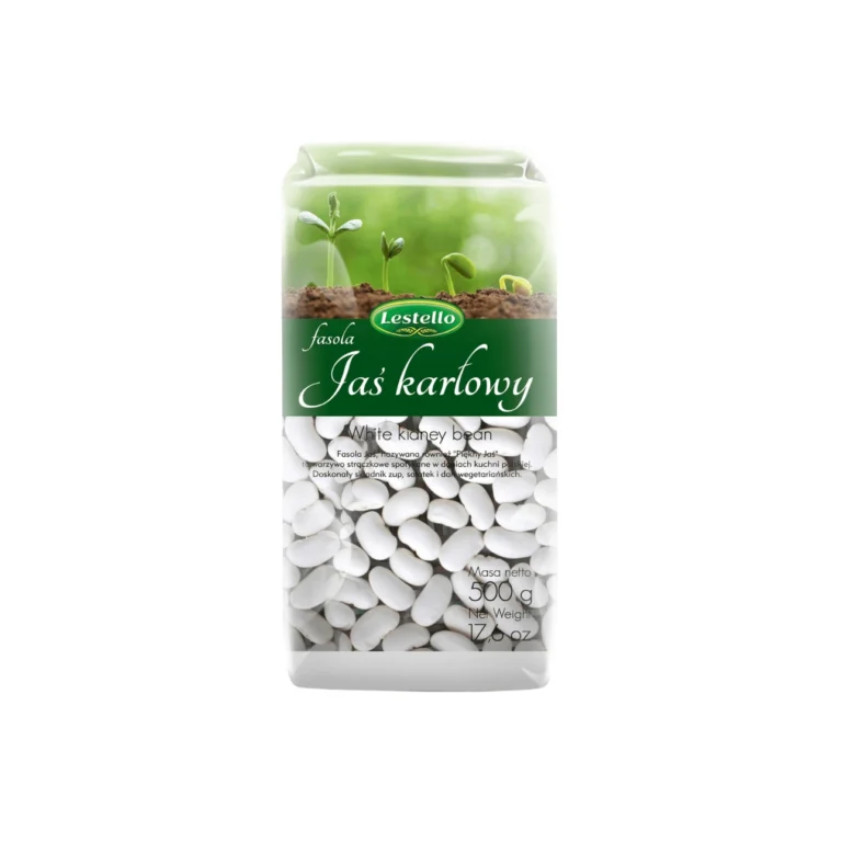 Fasola jaś karłowy. Opakowanie o wadze 500g.
