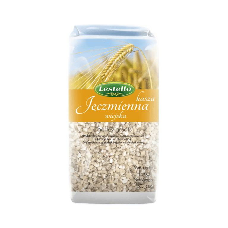 Kasza jęczmienna wiejska. Opakowanie o wadze 1kg.