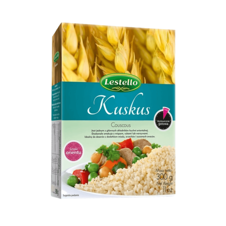 Kasza kuskus. Opakowanie o wadze 300g.