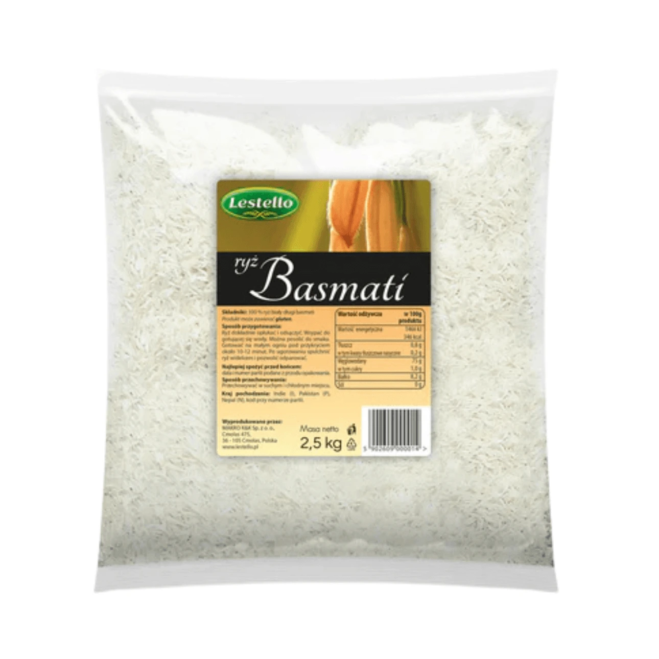 Ryż basmati. Opakowanie o wadze 2,5kg.