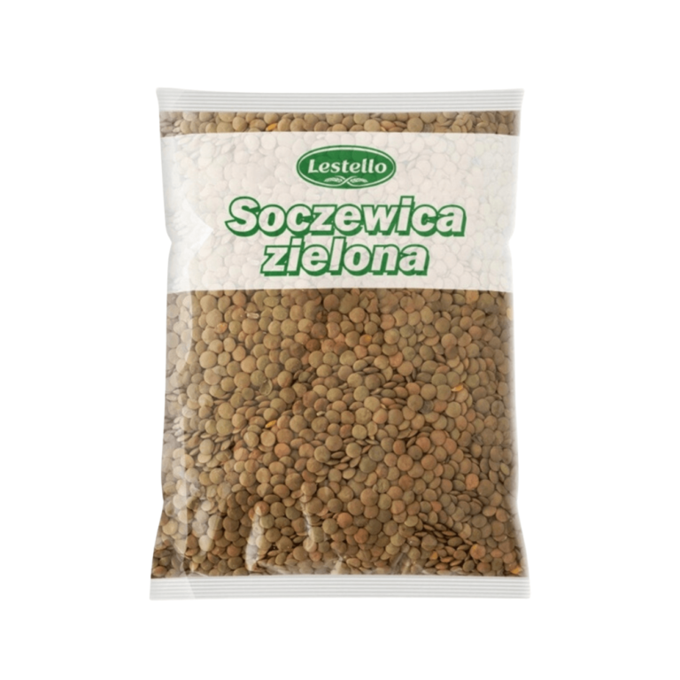 Soczewica zielona. Opakowanie o wadze 1kg.